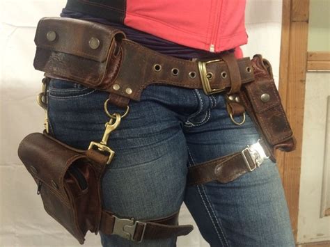 Boudicca Pocket Belt With Detachable Leg Holster Burning Man Festival