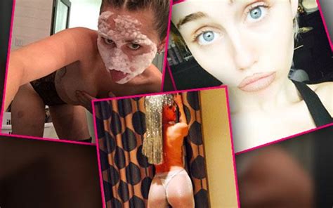 Miley Cyrus Uncensored Bikinis Naughty Antics Sultry Selfies