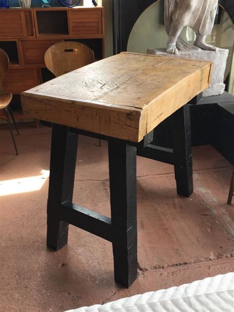 After all, it's no fun to go back and forth to the kitchen to retrieve cold meat from the freezer, chop it up on the kitchen counter, and then do it again for any additional ingredients. Butcher Block Table Kitchen Island at 1stdibs