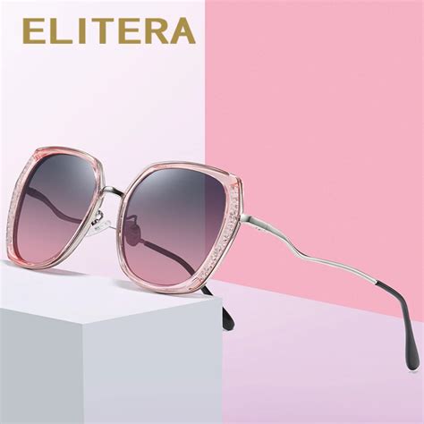 elitera women oversized sunglasses luxury polarized design fashion female ladies polygon sun