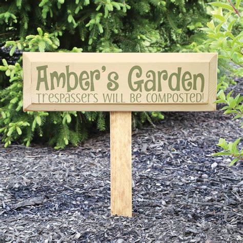 personalized wooden garden signs ardath spicer