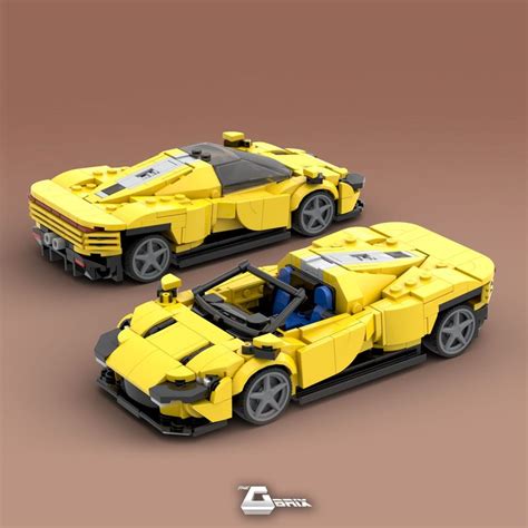 Lego Moc Ferrari Daytona Sp3 Yellow By Thegbrix Rebrickable Build