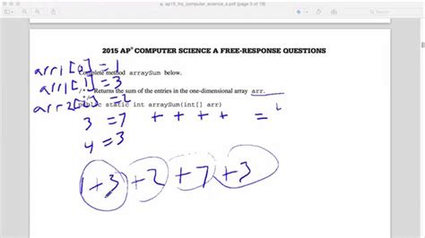 Even if you've never taken a single class in computer science before, you can take one now—and thrive in it. AP Computer Science Test Review 2015: Question 1a Add All ...