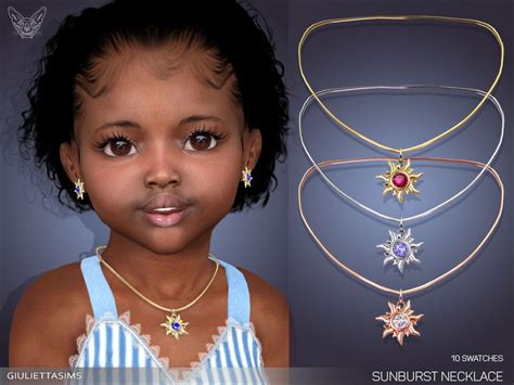 Sims 4 — Sunburst Necklace For Toddlers By Feyona — Sunburst Necklace