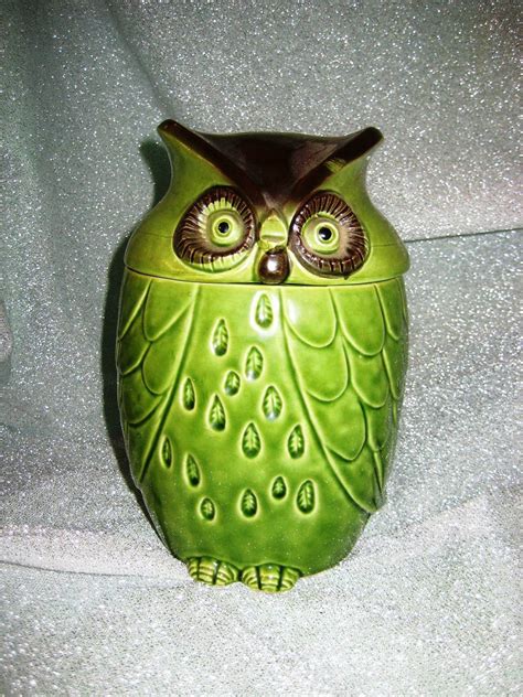 Image Detail For Retro Green 70s Owl Cookie Jar By Craftycubitt On Etsy Owl Cookie Jar White
