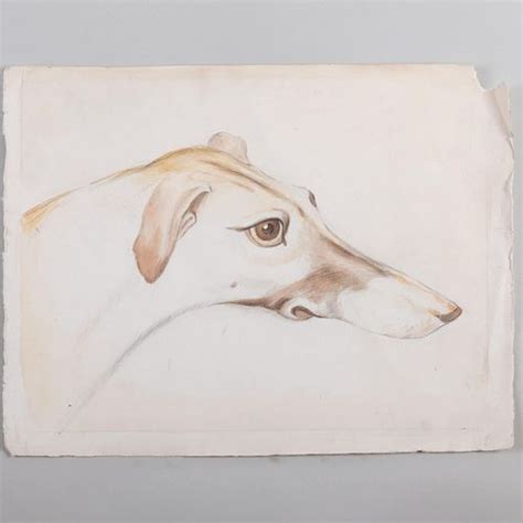 20th Century School Portrait Of A Greyhound Sold At Auction On 6th