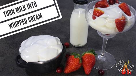 How To Turn Milk Into Whipped Cream Easy Jelitine Youtube