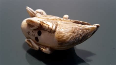 Five Carved Ivory Netsuke Duck With Turtle Japan Ca 1900 Catawiki