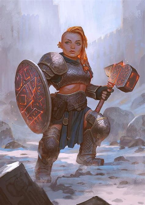 Zwergenklerikerin Character Art Dnd Character Art Dungeons And