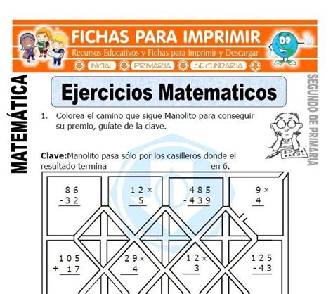 Matemáticas Para Niños De Segundo De Primaria 30 Fichas Gratis