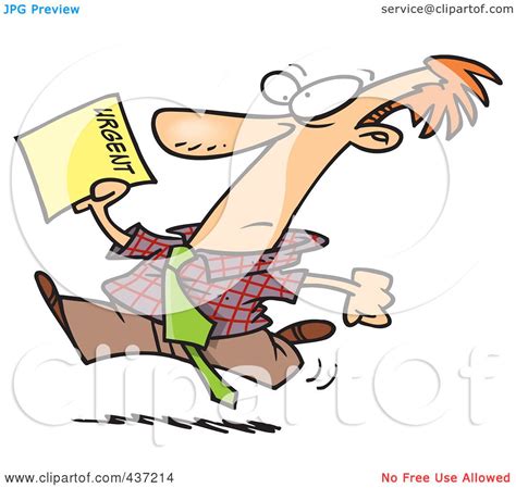 Royalty Free Rf Clipart Illustration Of A Cartoon Businessman Running
