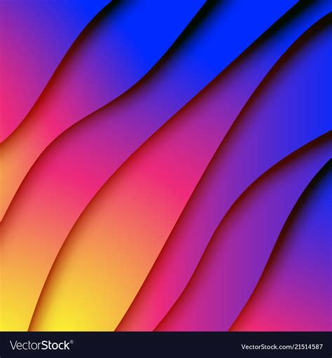 Colorful Gradient Paper Cut Abstract Royalty Free Vector