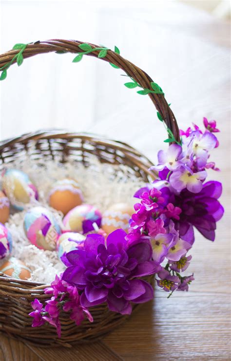Thrifty Diy Floral Easter Baskets Design Improvised