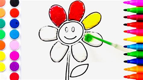 Flower Coloring Pages Salt Painting For Kids Fun Art