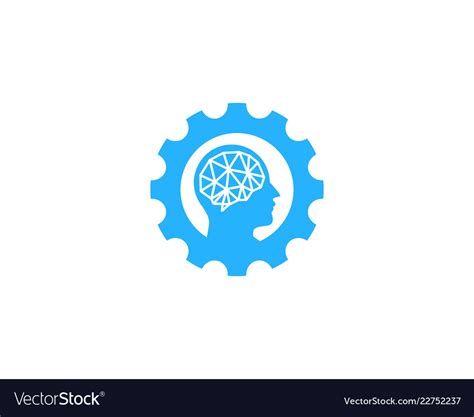 Brain Gear Logo Icon Design Royalty Free Vector Image