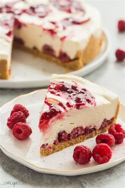 This White Chocolate Raspberry Cheesecake Is An Easy No Bake Cheesecake For Summer It Is So