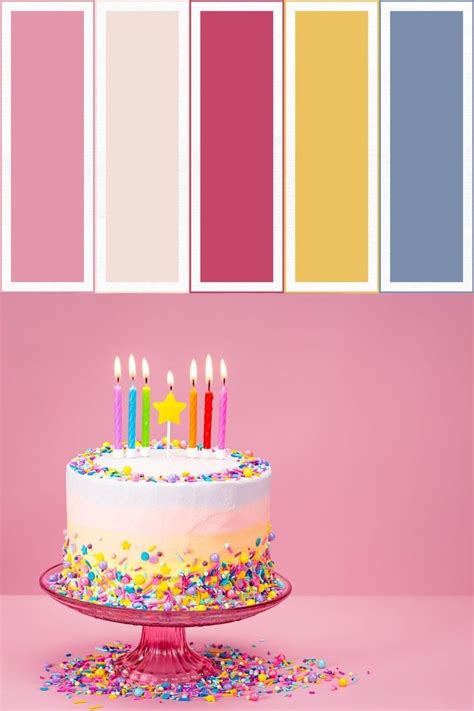 Birthday Cake Color Palette Colorful Cakes Color Palette Palette