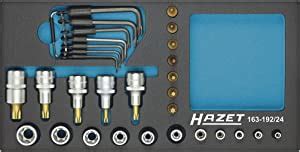 HAZET 163 192 24 Torx Profile Socket Set Multi Colour Amazon Co Uk