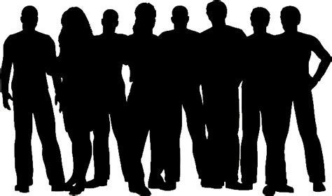 Group Sillohette Group Of People Png Black Clipart Large Size Png