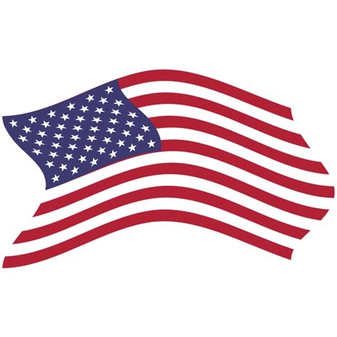 American Flag On A Windy Day Free Svg
