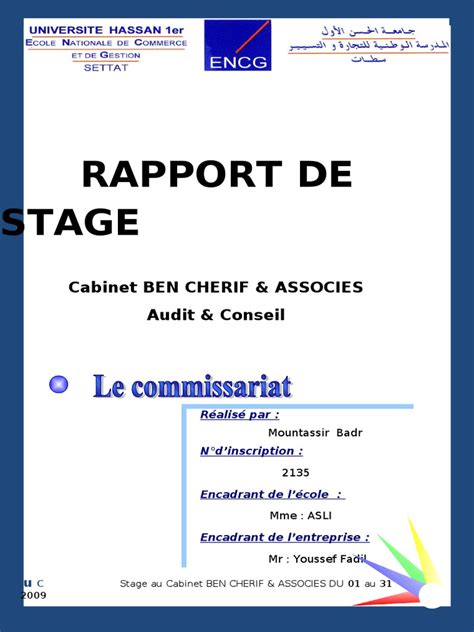Exemple De Page De Garde Dun Rapport De Stage 3eme Financial Report