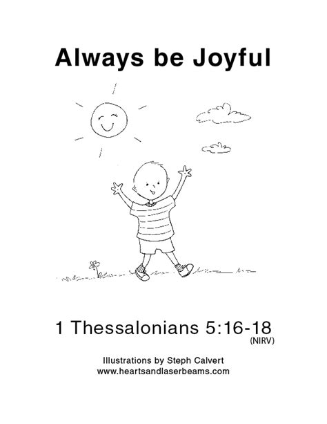 High Quality 1 Thessalonians 5 16 18 Coloring Page You Must Know 1