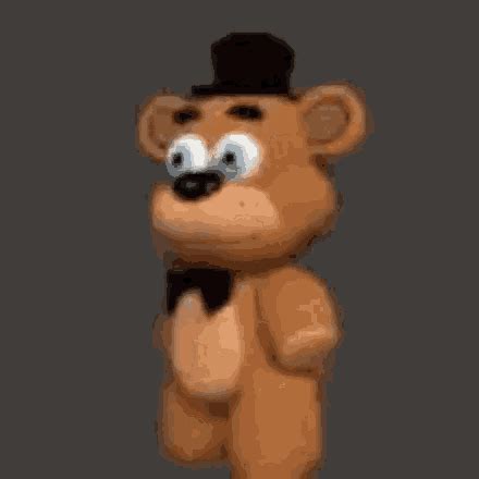 A Cartoon Bear With A Top Hat And Bow Tie Standing In Front Of A Gray Background