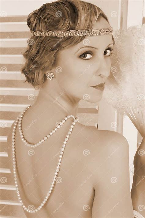 Elegant Pearls On Nude Lady Stock Image Image Of Clothing Blonde 27028985
