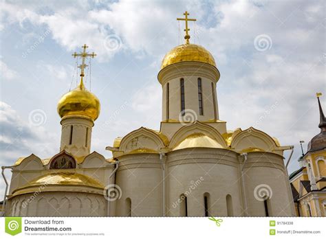 Architecture Of The Holy Trinity Saint Sergius Lavra Editorial Stock