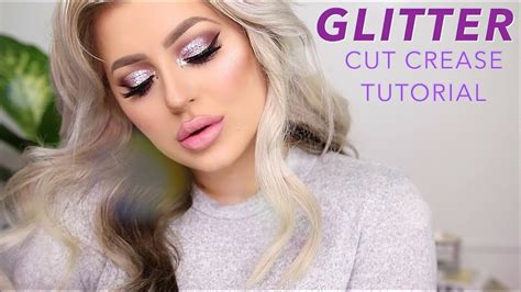 Glitter Cut Crease Makeup Tutorial Youtube