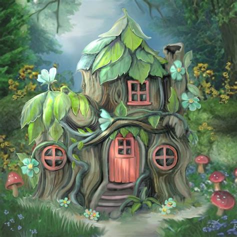 Fairytale House Fairy Fee Huisje Sprookje Fantasy Art Nature Art