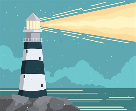 Vintage Lighthouse Vector Art And Graphics