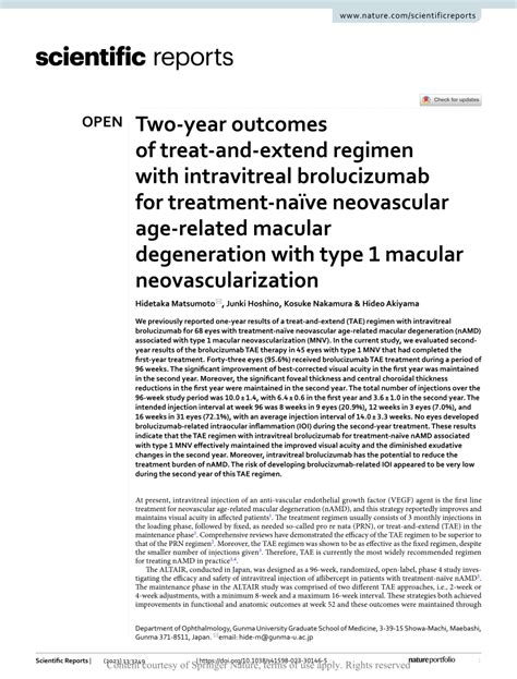 Pdf Two Year Outcomes Of Treat And Extend Regimen With Intravitreal