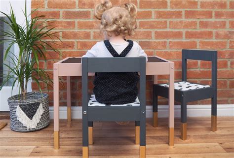 Diy Ikea Hack Latt Childrens Table And Chairs Dove Cottage
