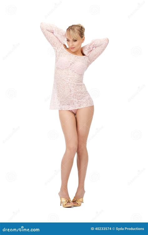 Woman In Transparent Dress Stock Photo Image Of Adult