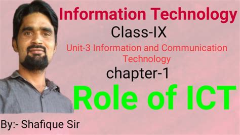 Role Of Ict Class 9 It 402 Unit 3 Information And Communication