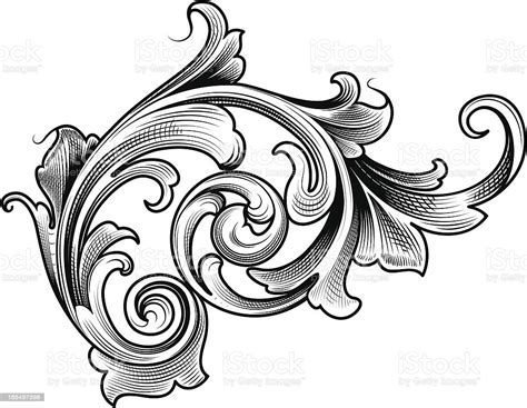 New victorian designs everyday with commercial licenses. Single Victorian Scroll Stock Vector Art & More Images of ...
