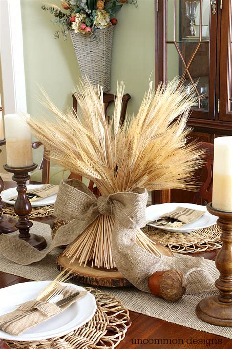 How To Make A Wheat Bundle Centerpiece Uncommon Designs