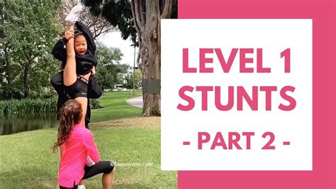 Level 1 Cheerleading Stunt Sequences Part 2 Youtube
