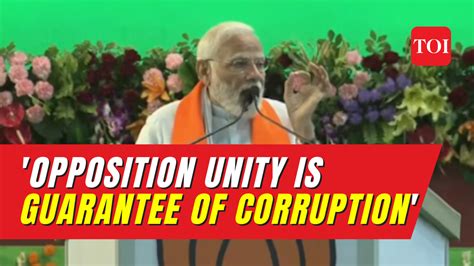 Pm Modi Hits Out At Opposition Unity Says Corrupts Joined Hands To