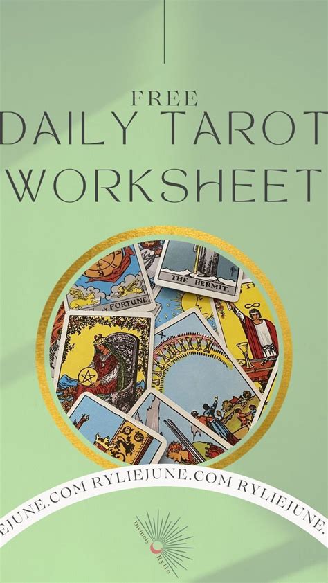The Daily Tarot Worksheet Is Shown Here