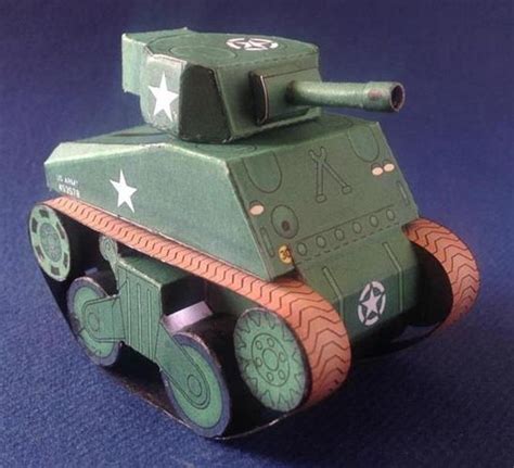Papermau Ww2`s Tank Sherman Paper Model In Sd Style By Vladcorail