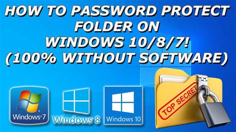 How To Password Protect Folder On Windows 1087 100 Without