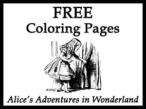 Includes the disney traditional cartoon plus the tim burton movie as well as the vintage style tenniel alice so covers many different themes. Free Alice's Adventures in Wonderland Coloring Pages