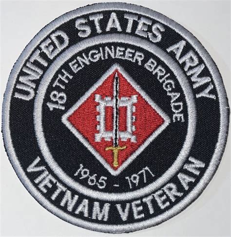 Us Army 18th Engineer Brigade 1965 1971 Vietnam Veteran Patch Decal