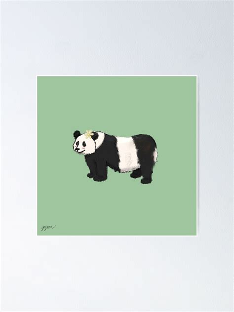 Cute Hand Drawn Flower Panda Poster For Sale By Sugarcreates Redbubble