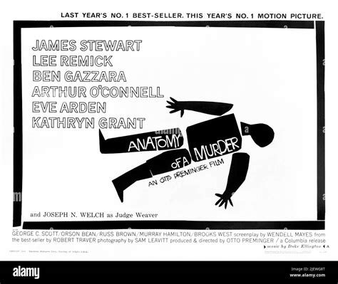 Vintage Film Poster Für Anatomy Of A Murder Otto Premingers