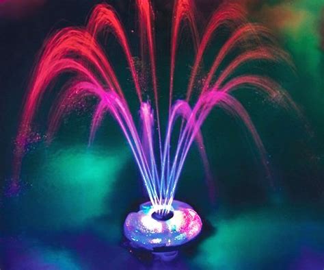 Floating Pool Fountain With Lights