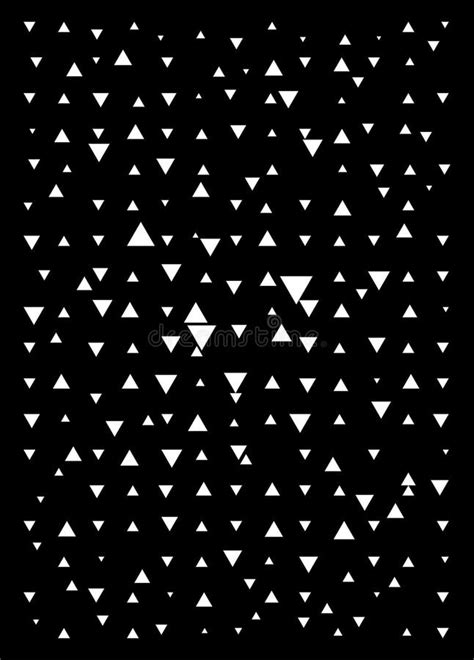 Triangle Black And White Background Vector Modern Pattern With White