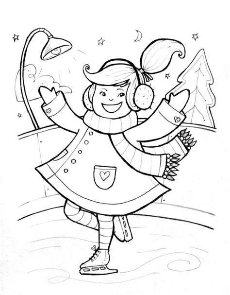 From simple and easy winter images to elaborate adult designs, we have all of the best printable girl ice skating coloring pages. Kids Ice Skating Coloring Pages - Coloring Home